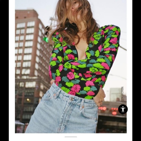 NWT Floral Bodysuit - Picture 4 of 4